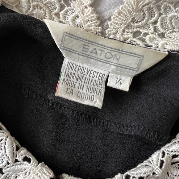 vintage 80s eaton statement collar blouse - Picture 15 of 15